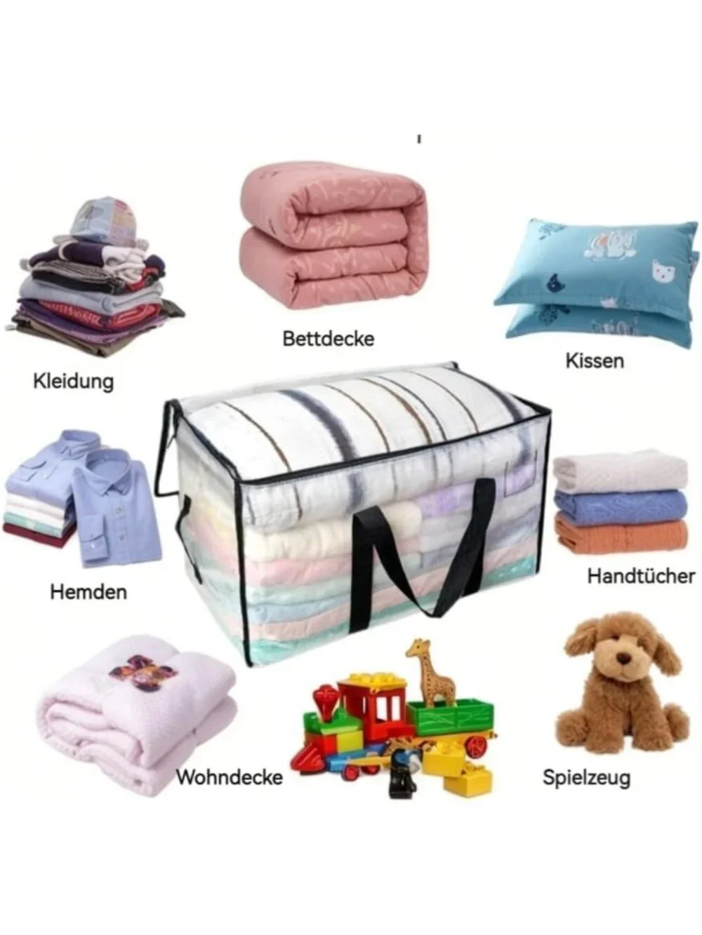 Extra Large Heavy Duty Waterproof Moving Bags - 8 Pack Storage Totes with